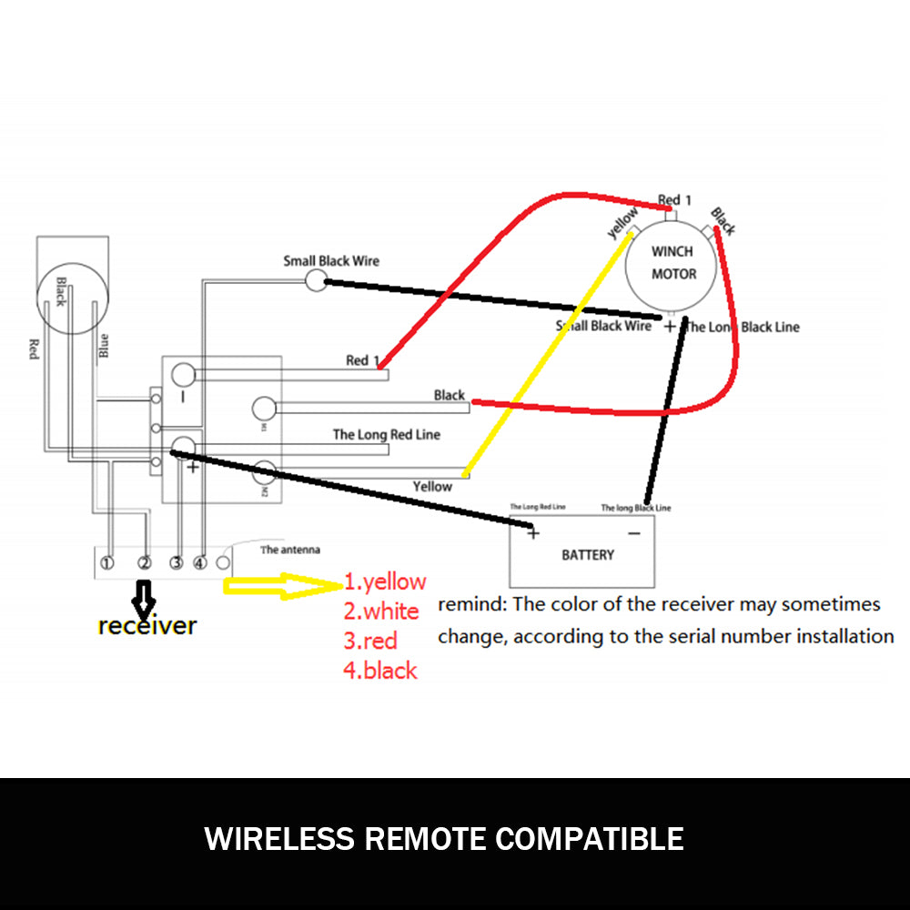 X-BULL Winch Solenoid Relay Wiring Controller 500A 12V and 150ft Wireless Remote