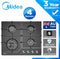 Gas Glass Cooktop 60cm Black