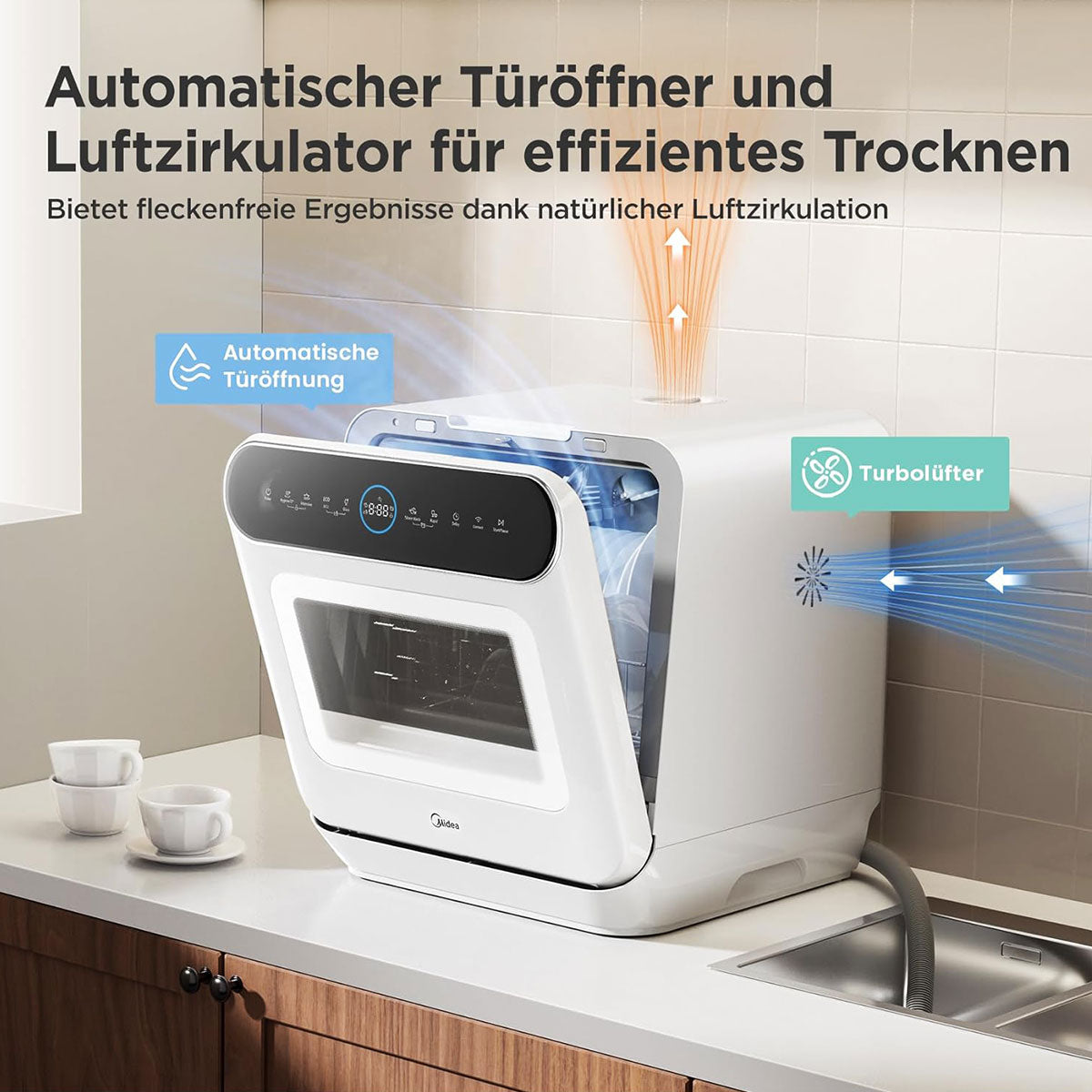 3rd Generation  Bench Top Mini Dishwasher