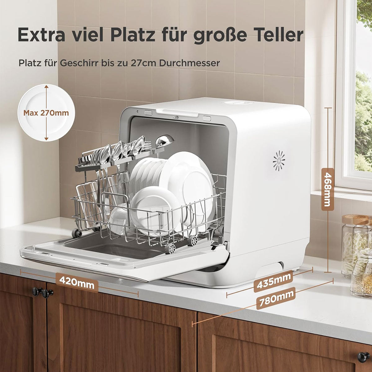 3rd Generation  Bench Top Mini Dishwasher