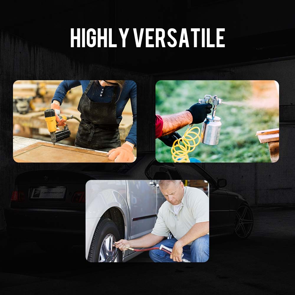 Portable Electric Air Compressor, 50L 3HP Direct Drive, Includes 5pc Air Tool Kit