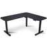 Corner Standing Desk, 160x140cm, 72-118cm Sit to Stand Up Electric Height Adjustable, Black