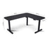 Corner Standing Desk, 160x140cm, 72-118cm Sit to Stand Up Electric Height Adjustable, Black