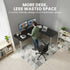 FORTIA Corner Standing Desk, 160x140cm, 72-118cm Sit to Stand Up Electric Height Adjustable, Black Desktop/Silver Frame