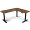 Corner Standing Desk, 160x140cm, 72-118cm Sit to Stand Up Electric Height Adjustable, Walnut Style Desktop/Black Frame