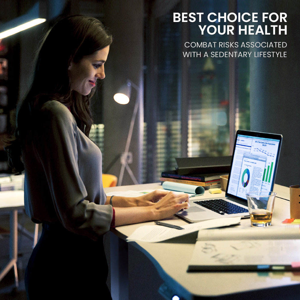 173W x 173W x 75D 3-Motor 120kg Load Adjustable Electric Sit to Stand Up Corner Desk - Walnut/Black Frame