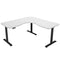 173W x 173W x 75D 3-Motor 120kg Load Adjustable Electric Sit to Stand Up Corner Desk - White/Black Frame