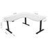 173W x 173W x 75D 3-Motor 120kg Load Adjustable Electric Sit to Stand Up Corner Desk - White/Black Frame