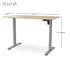 Sit To Stand Standing Desk, 120x60cm, 72-118cm Electric Height Adjustable, Light Oak Style Desktop Silver Frame