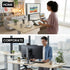 Sit To Stand Standing Desk, 120x60cm, 72-118cm Electric Height Adjustable, Light Oak Style Desktop Silver Frame
