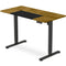 Sit To Stand Standing Desk, 120x60cm, 72-118cm Electric Height Adjustable, Walnut Style Desktop Black Frame