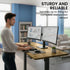 Sit To Stand Standing Desk, 120x60cm, 72-118cm Electric Height Adjustable, Walnut Style Desktop Black Frame