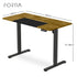 Sit To Stand Standing Desk, 120x60cm, 72-118cm Electric Height Adjustable, Walnut Style Desktop Black Frame