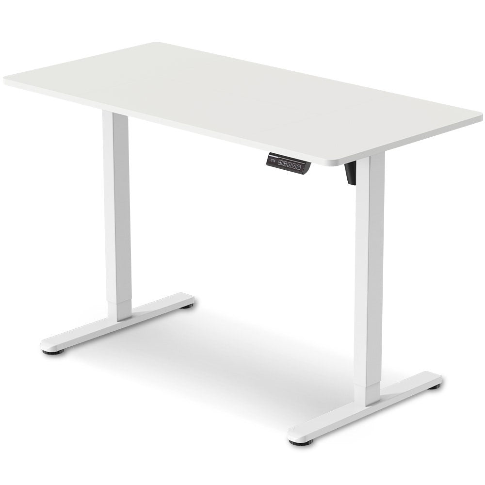 Sit To Stand Standing Desk, 120x60cm, 72-118cm Electric Height Adjustable, White