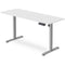 Sit to Stand Standing Desk, 160x60cm, 72-118cm Electric Height Adjustable, White Desktop/Silver Frame