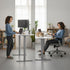 Sit to Stand Standing Desk, 160x60cm, 72-118cm Electric Height Adjustable, White Desktop/Silver Frame