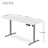 Sit to Stand Standing Desk, 160x60cm, 72-118cm Electric Height Adjustable, White Desktop/Silver Frame