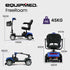 EQUIPMED Mobility Scooter Electric Motorised 4 Wheel Power Portable Folding