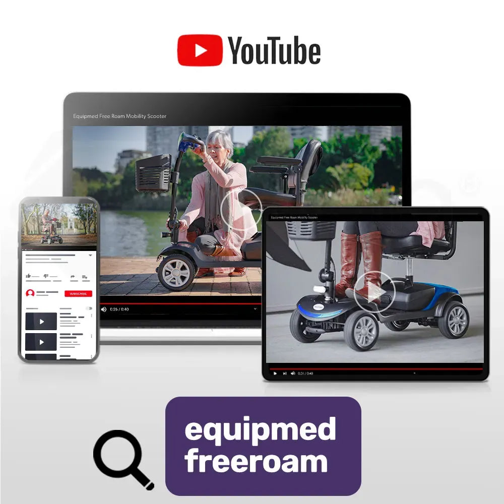 EQUIPMED Mobility Scooter Electric Motorised 4 Wheel Power Portable Folding