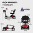 EQUIPMED Mobility Scooter Electric Motorised Power Portable 4 Wheel Folding