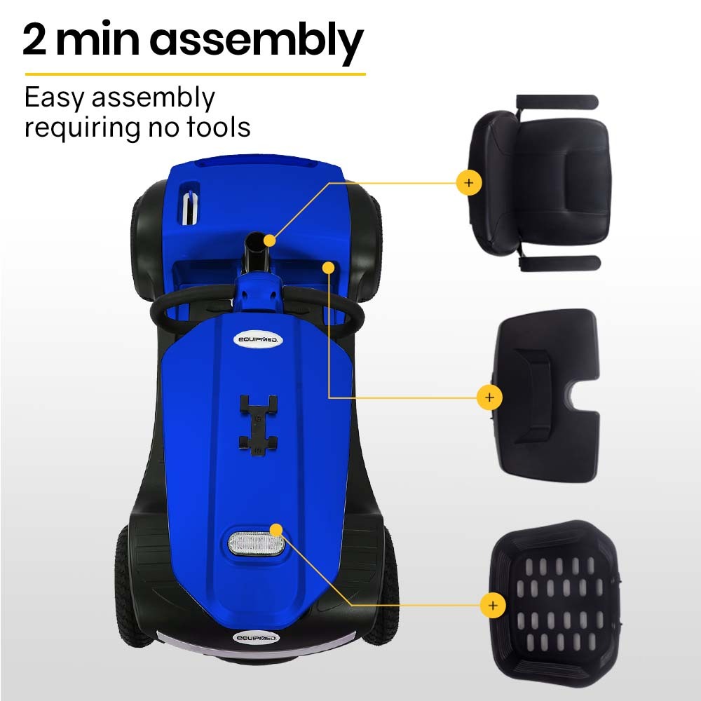 Electric Mobility Scooter For Elderly Motorized Riding Older Adults Aid Portable E-Scooter