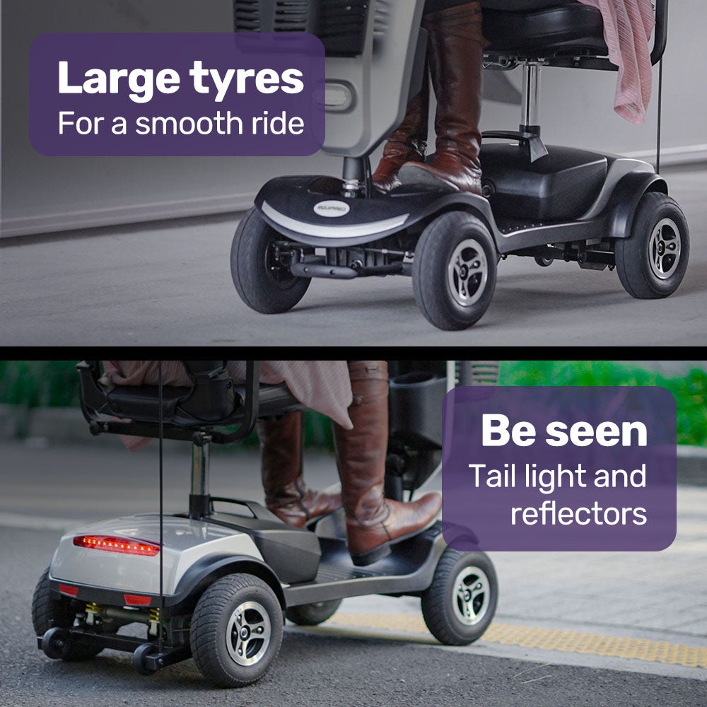 EQUIPMED Mobility Scooter Electric Motorized Ride On E-Scooter for Elderly Older Adult Handicap Aid