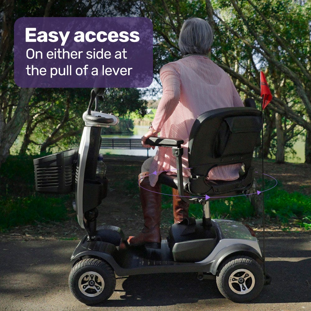 EQUIPMED Mobility Scooter Electric Motorized Ride On E-Scooter for Elderly Older Adult Handicap Aid