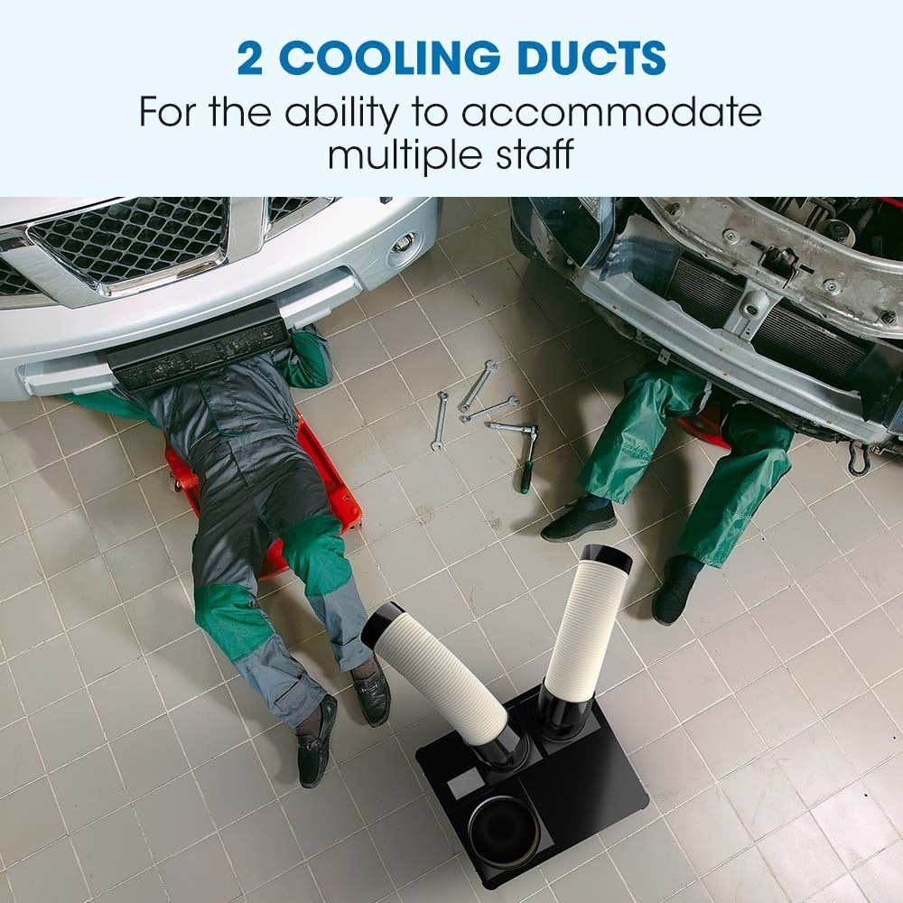 4.5kW Portable Industrial Spot Cooler, with Twin Cooling Ducts, 15A Plug