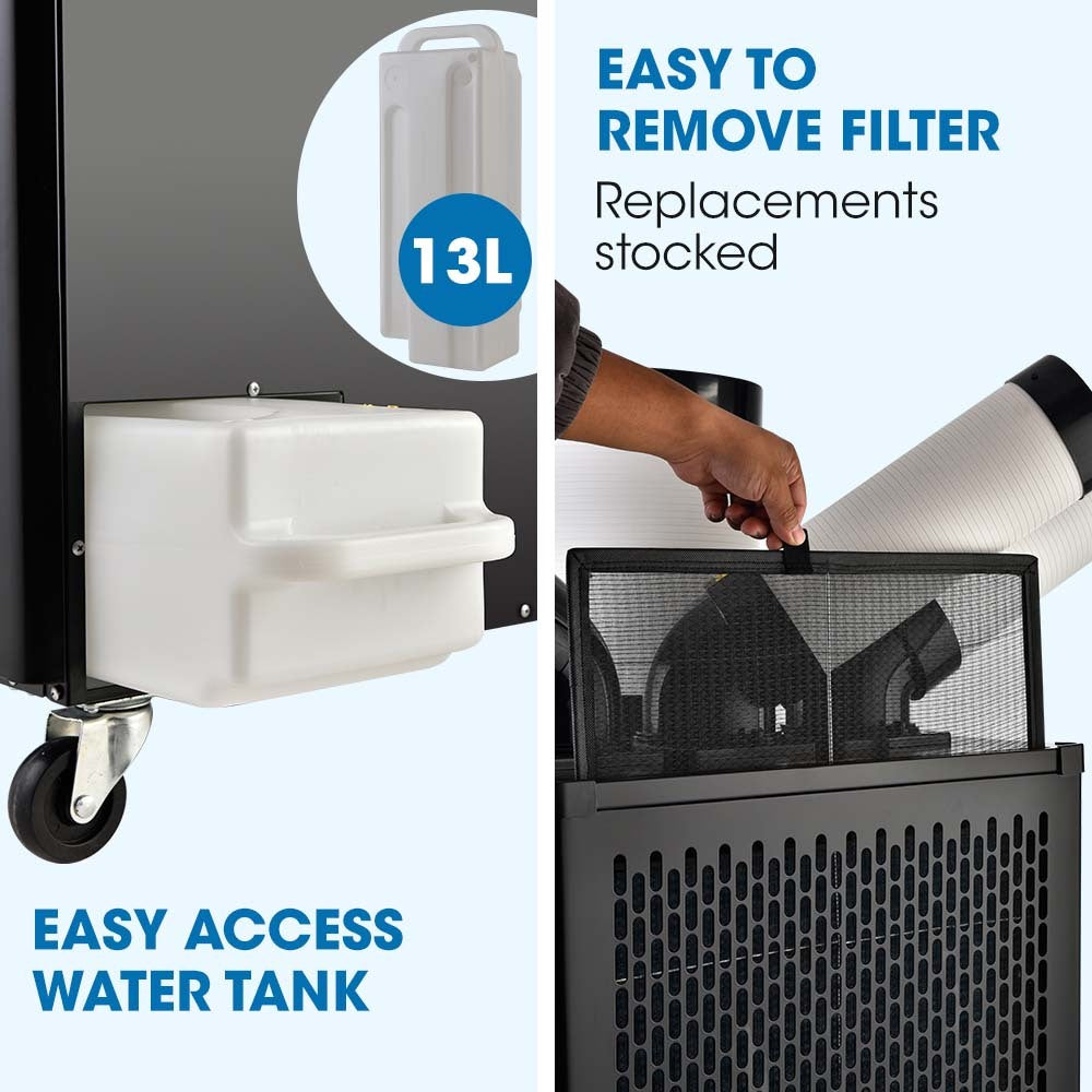 6.5kW Portable Industrial Spot Cooler, with Triple Cooling Ducts, 15A Plug