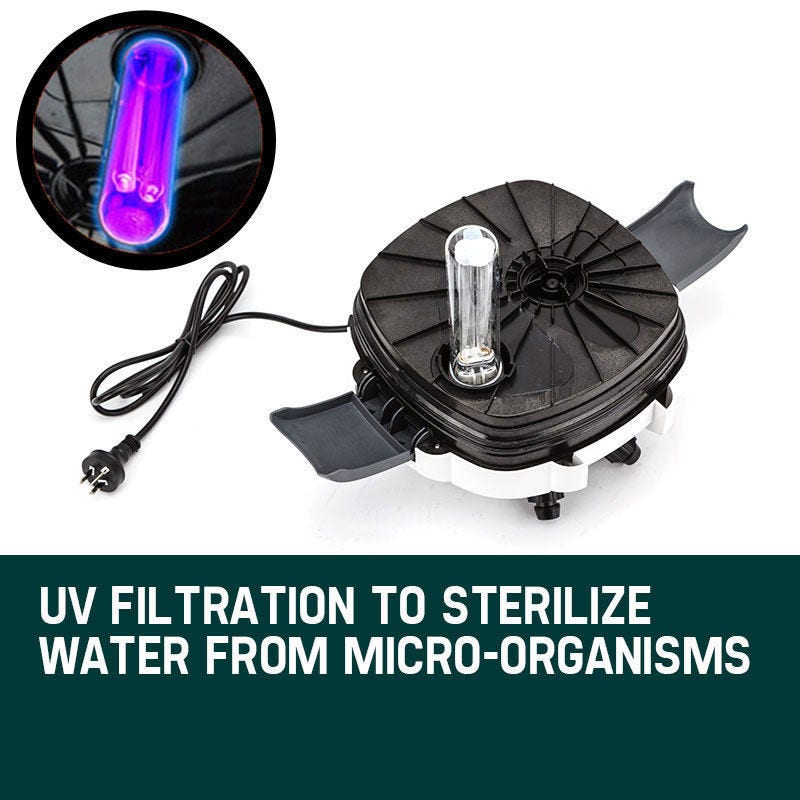 Aquarium External Canister Filter Aqua Fish Tank Pond Pump UV Light 1850 L/H