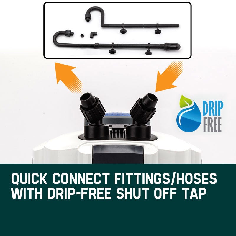 Aquarium External Canister Filter Aqua Fish Tank Pond Pump UV Light 1850 L/H