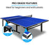 Proflex Table Tennis Table, with 4 Player Ping Pong Paddle and Pingpong Ball Pack