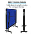 Proflex Table Tennis Table, with 4 Player Ping Pong Paddle and Pingpong Ball Pack