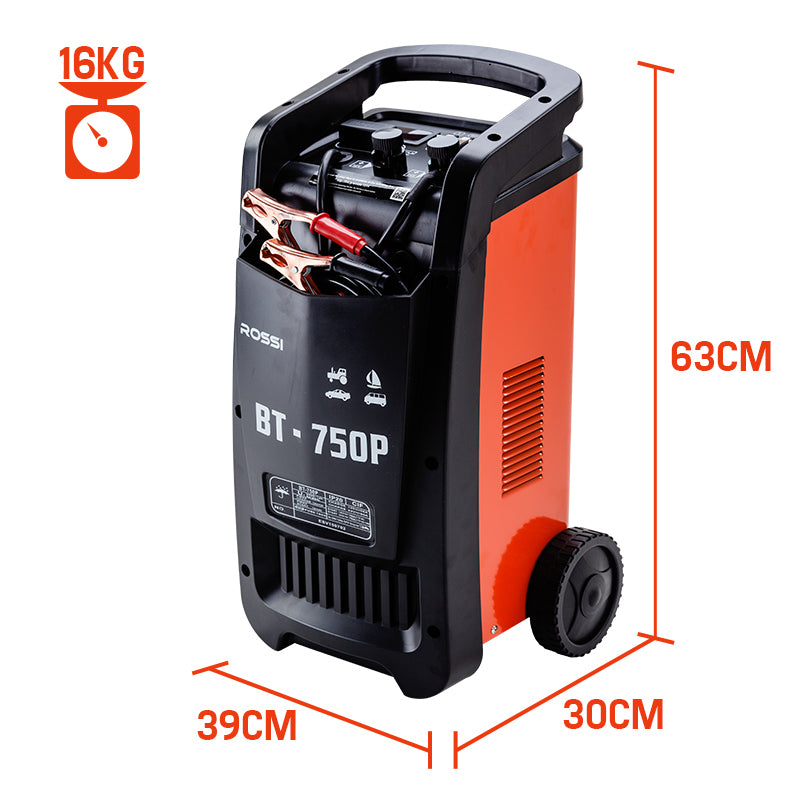 750 Amp Car Battery Charger, 12v/24v Jump Starter, for ATV Boat Truck Tractor, 15A Plug