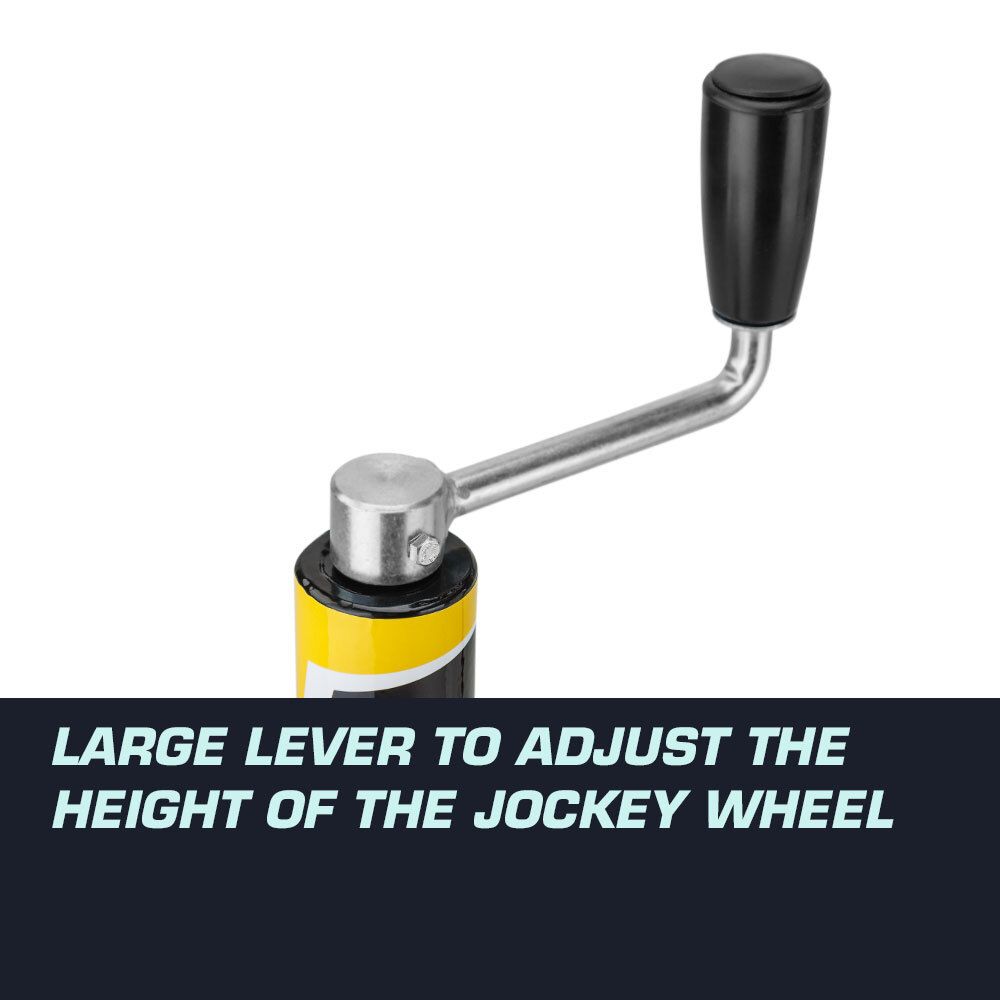Heavy Duty 12V 350W Motorised Jockey Wheel, 2270kg Rated Electric Powered Mover for Caravan Trailer Boat