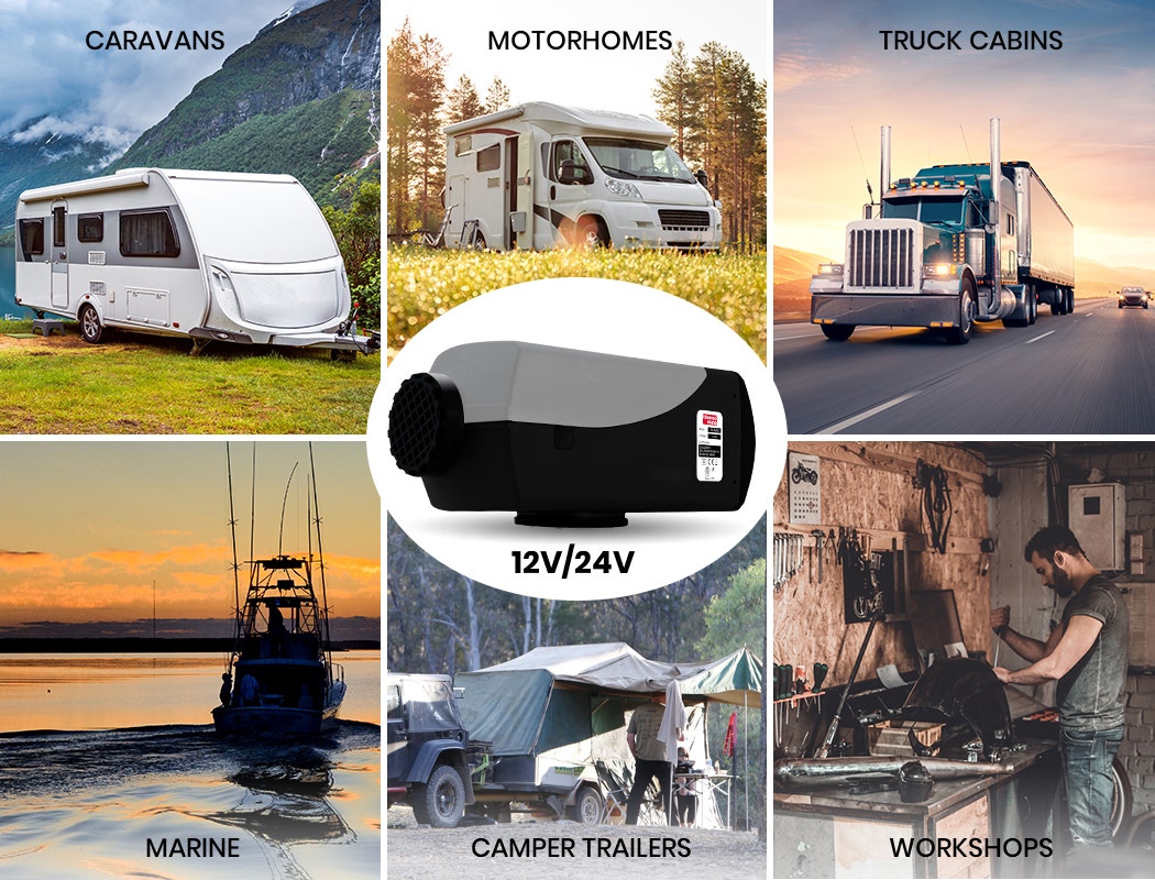 Diesel Heater 12V 5kW Caravan Tank Remote Camper Trailer Van Air Motorhome Parking RV