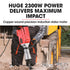 2300W Pro-Grade Electric Demolition Jackhammer, with 3 Bonus Chisels, Carry Case