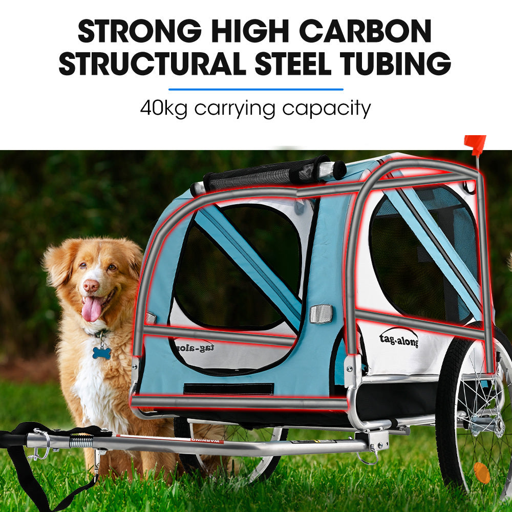 Pet & Cargo Bike Trailer, Bicycle Pet & Cargo Trailer, Cargo Carrier, Blue