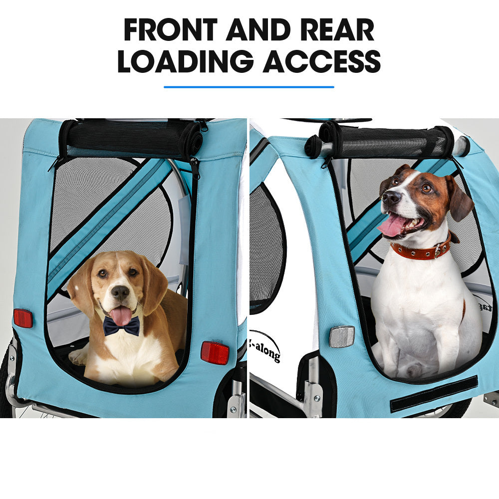 Pet & Cargo Bike Trailer, Bicycle Pet & Cargo Trailer, Cargo Carrier, Blue