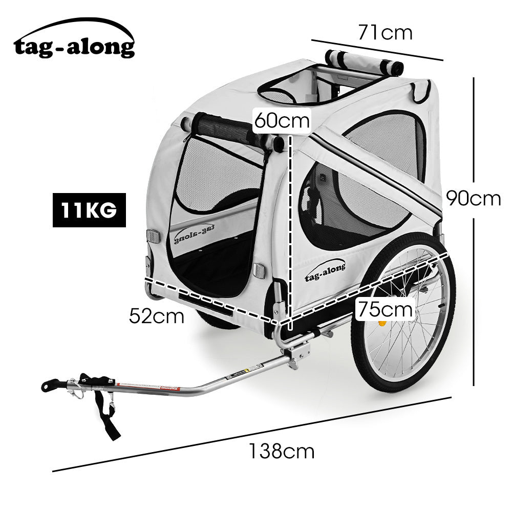 Pet & Cargo Bike Trailer, Bicycle Pet & Cargo Trailer, Cargo Carrier, Grey