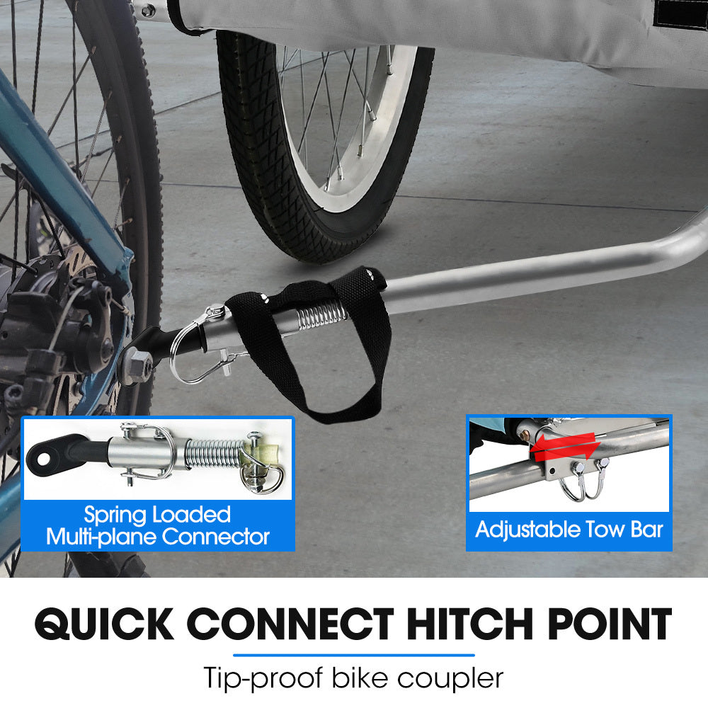 Pet & Cargo Bike Trailer, Bicycle Pet & Cargo Trailer, Cargo Carrier, Grey