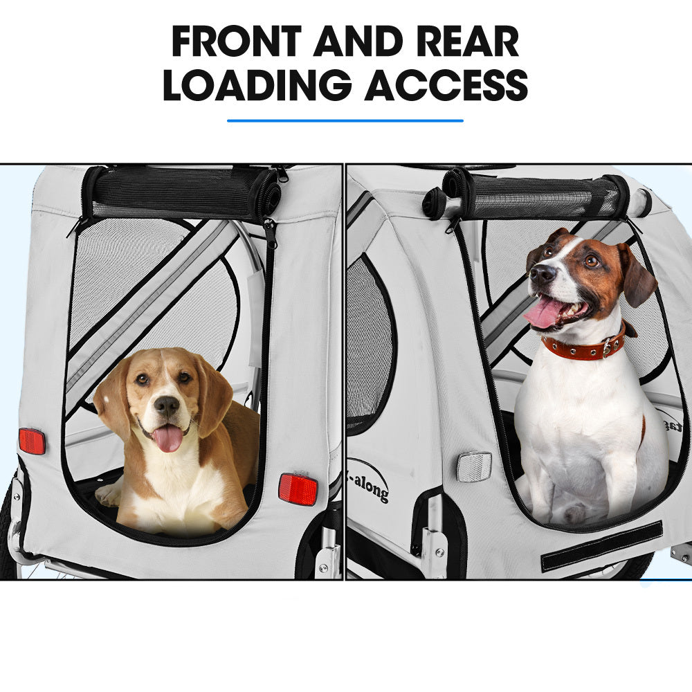 Pet & Cargo Bike Trailer, Bicycle Pet & Cargo Trailer, Cargo Carrier, Grey