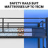 KINGSTON SLUMBER Single Loft Bed And Double Underbed, Multifunctional, Space Saving with Fixed Ladder, Matte Dark Grey