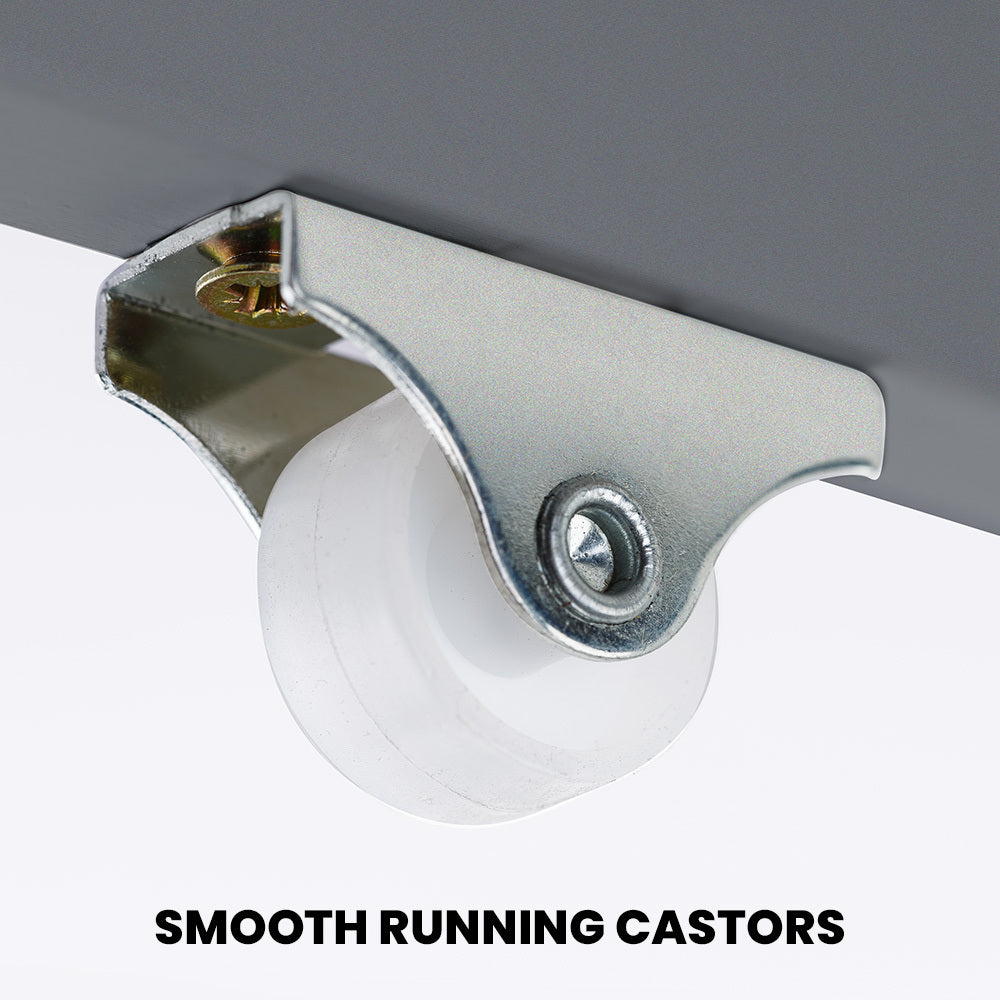 Trundle Storage Under Bunk Bed Drawers, 2 Pieces, Grey