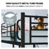 Kingston Slumber 2in1 Single Metal Bunk Bed Frame, with Modular Design, Dark Matte Grey