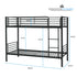 Kingston Slumber 2in1 Single Metal Bunk Bed Frame, with Modular Design, Dark Matte Grey