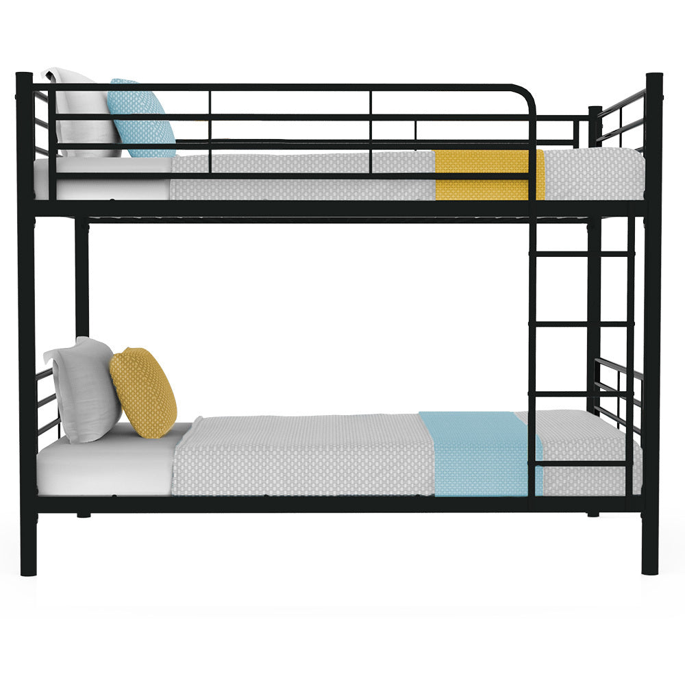 2in1 Single Metal Bunk Bed Frame, with Modular Design, Dark Matte Grey