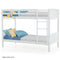 Kingston Slumber Single Bunk Bed Frame Solid Pine Wood Timber, Modular Design, White