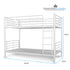 KINGSTON SLUMBER 2in1 Single Metal Bunk Bed Frame, with Modular Design, Matte White