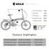Shuttle 5 Electric Folding Bike, Gen II, 20" Tyres, Shimano 7-Speed, Dark Grey